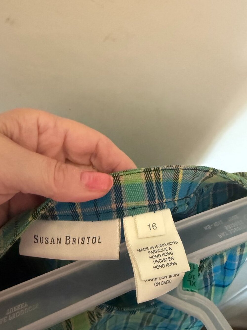 Susan Bristol Straight Plaid Pencil Skirt W 16 - Picture 3 of 3